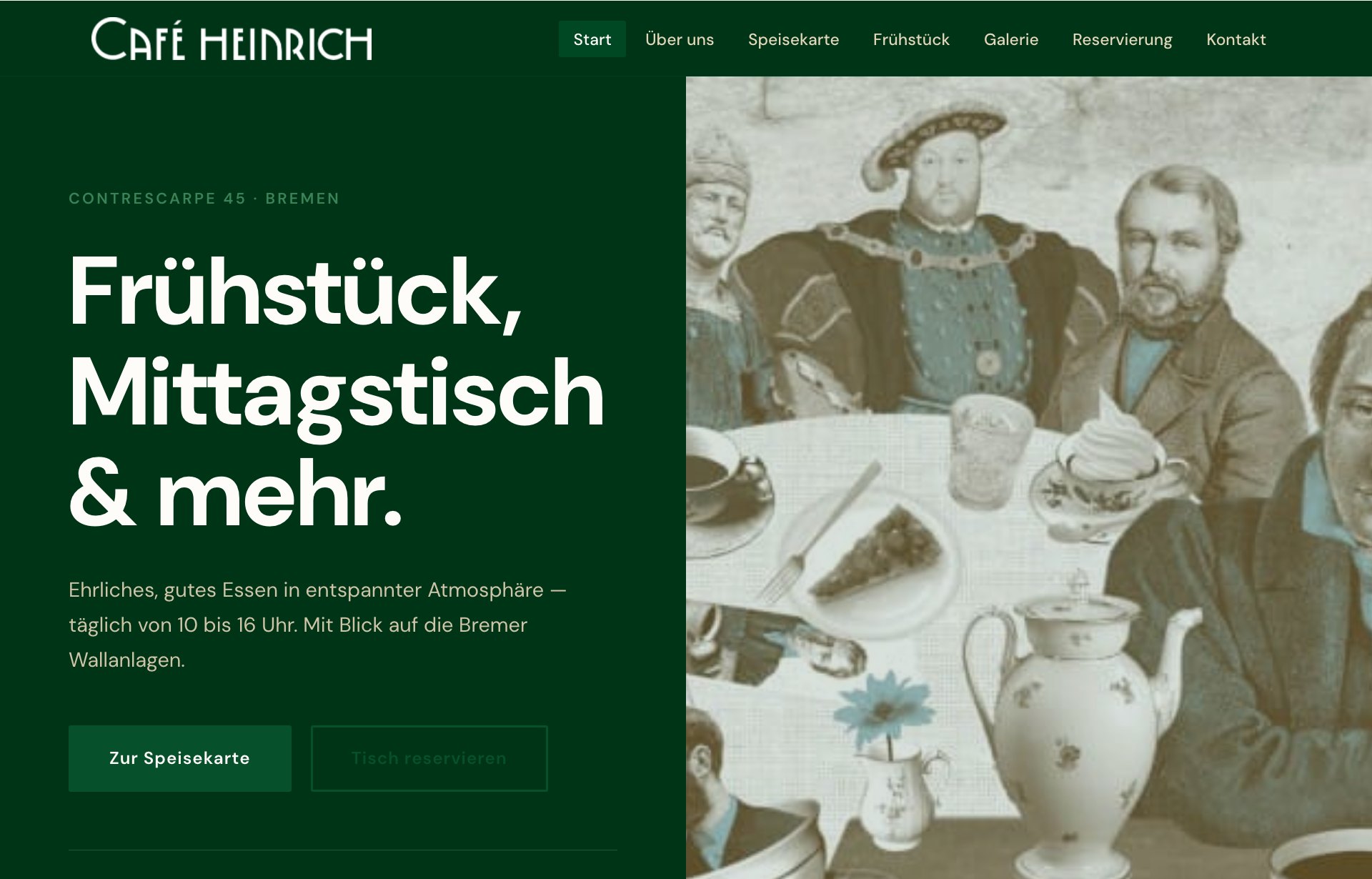 Website-Redesign Café Heinrich · Bremen