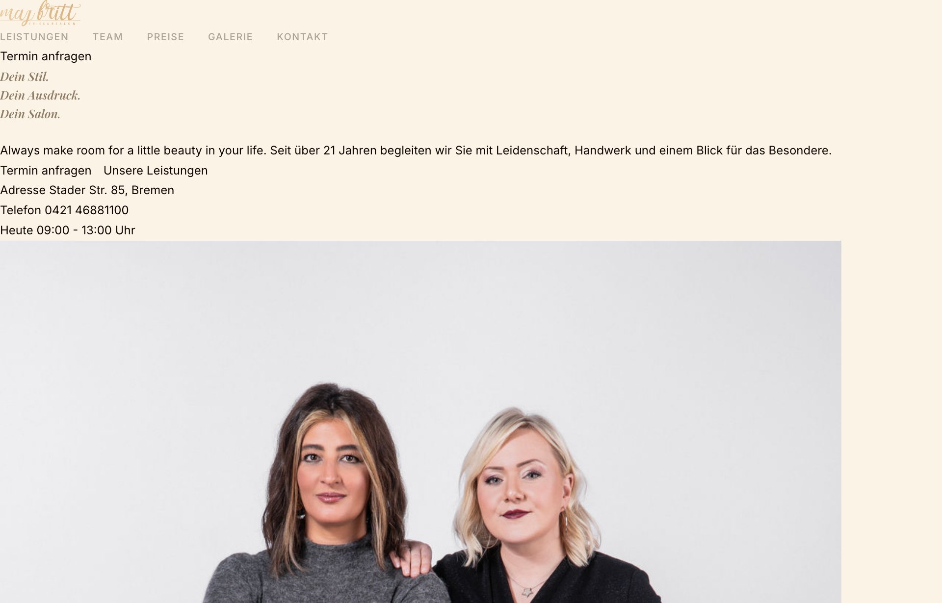 Website-Redesign Majbritt Friseursalon